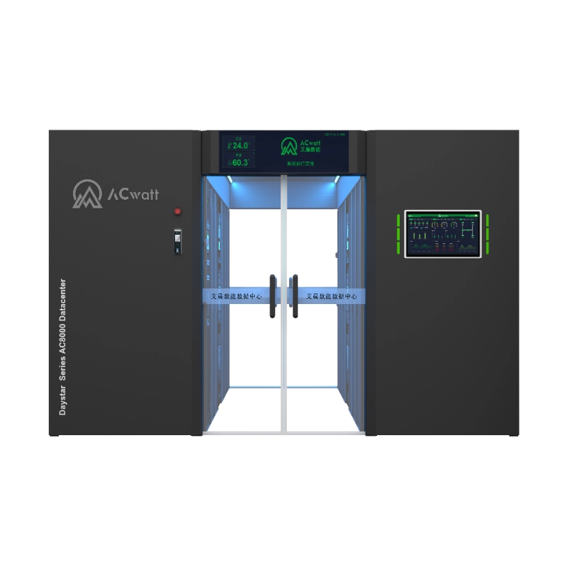 مركز بيانات AC8000 أسود بشاشة صغيرة